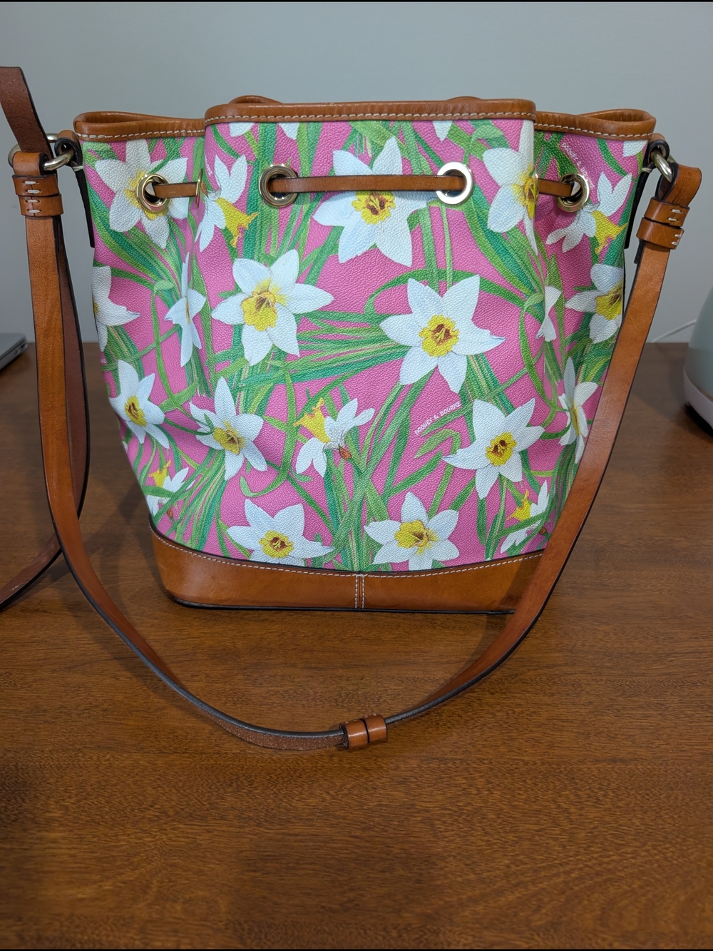 Dooney And Bourke Daffodil Drawstring Bucket Bag - Picture 2 of 6